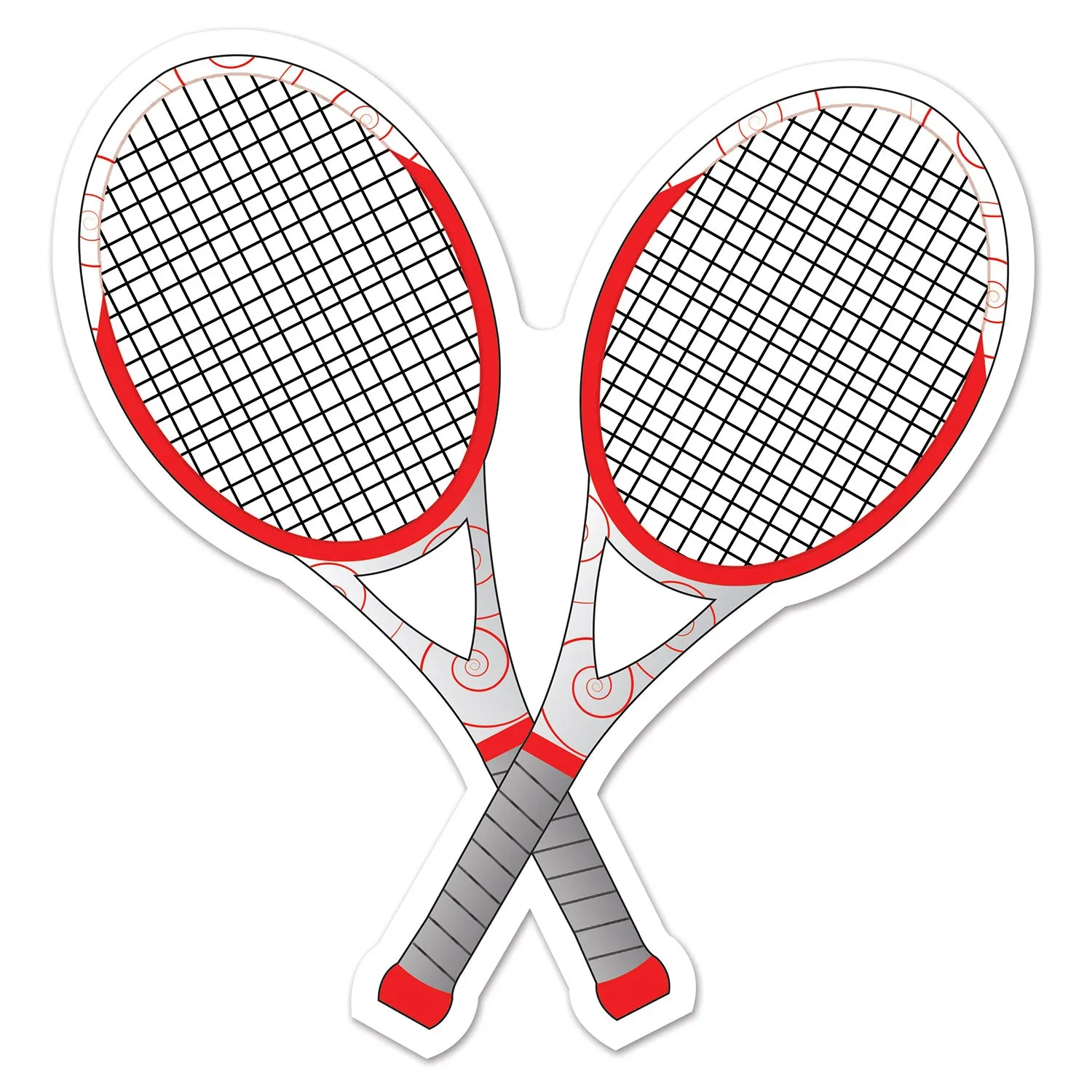 Tennis Racquets Cardboard Cutout 25cm