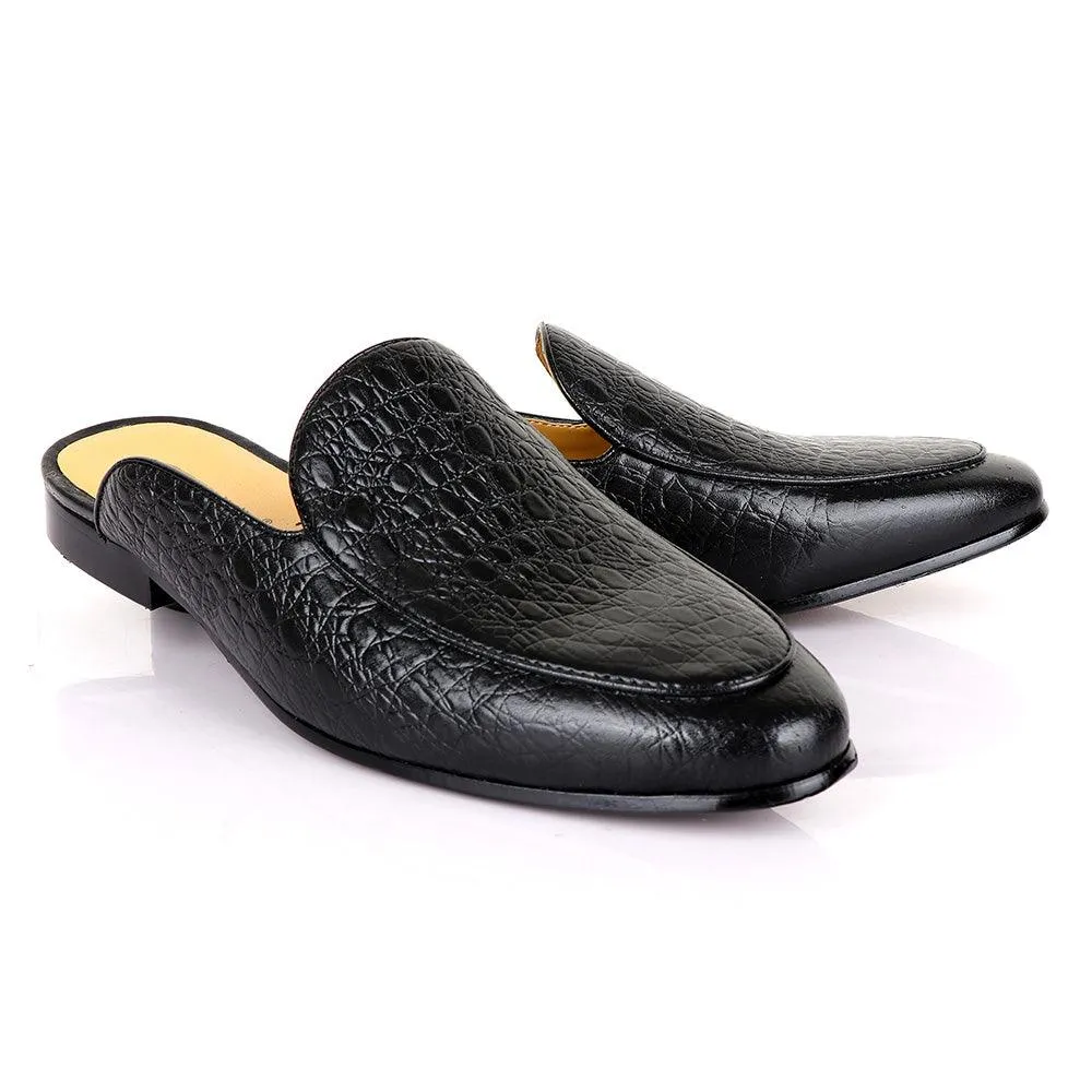 Terry Taylors Classic Croc Black Mole Leather Shoe