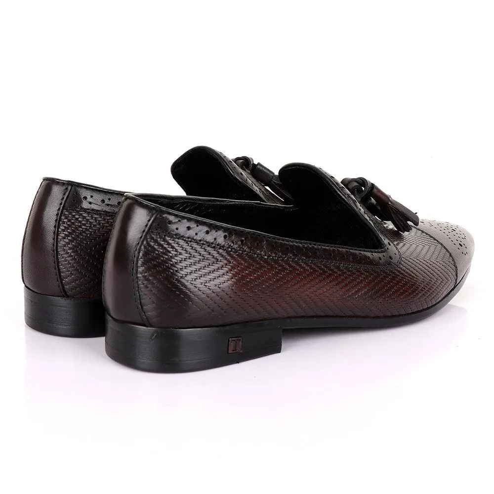 Thom Brown Coffee Tassel Leather Shoe