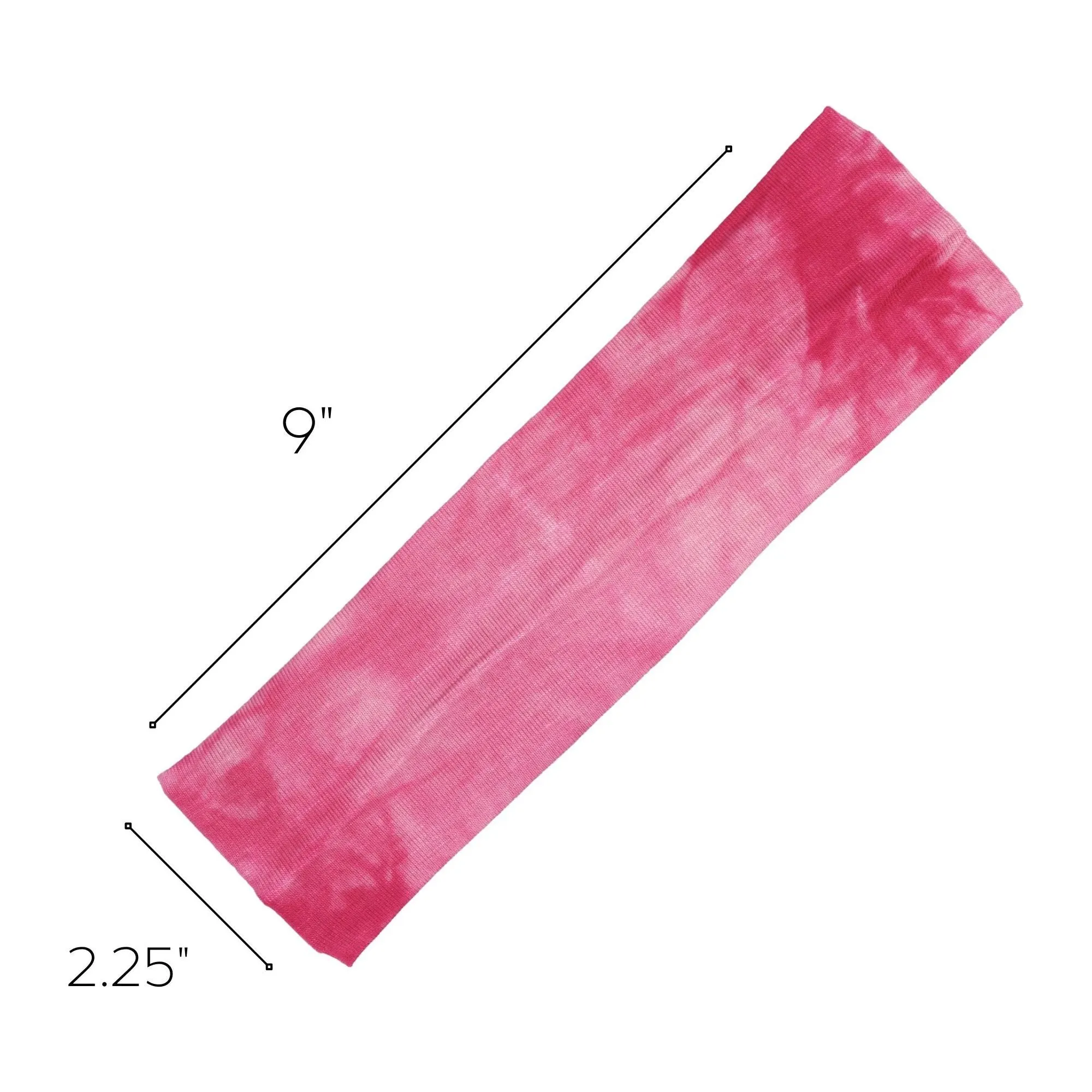 Tie-Dye Pink Cotton Headbands - 12 Pack