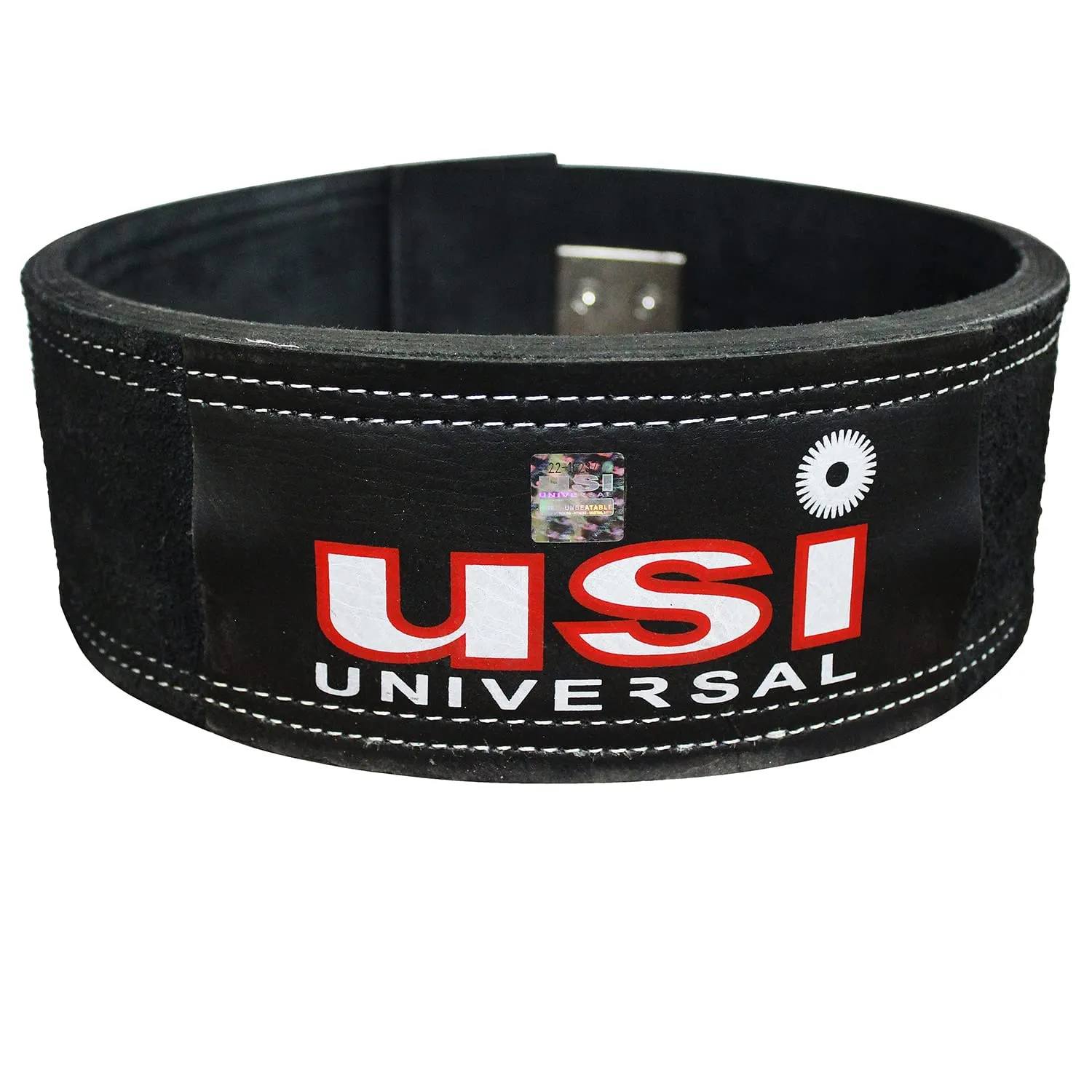 USI Universal 790LEV Weight Lifting Belt, Lever Buckle Power Lifting Belt (Large Size, Pack of 1 Piece, Black) Made of Leather For Men & Women Weightlifting Competition Workout Training Weight Lifting Belts