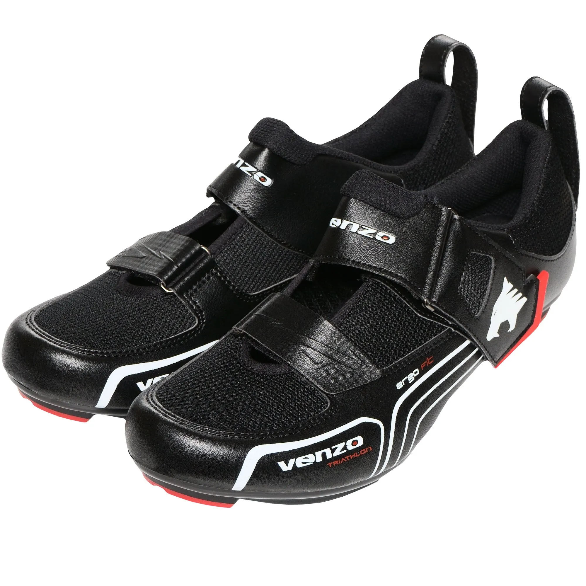 Venzo Quality Men's Bike Bicycle Road Cycling Triathlon Shoes with Clipless Sealed Bearing Look Delta Compatible Pedals & Cleats