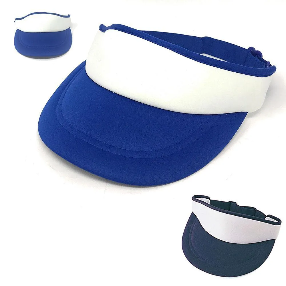 Wide Bill Sun Visors Caps Hats Summer Beach Sports Tennis Golf Men's Women's Unisex