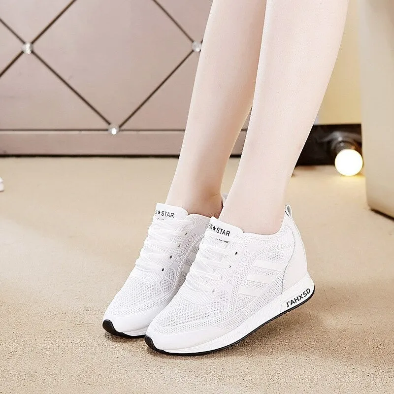 Winter Women Unique High Top Design Arch Support Comfortable Shoes Height Increase Slip Resistant